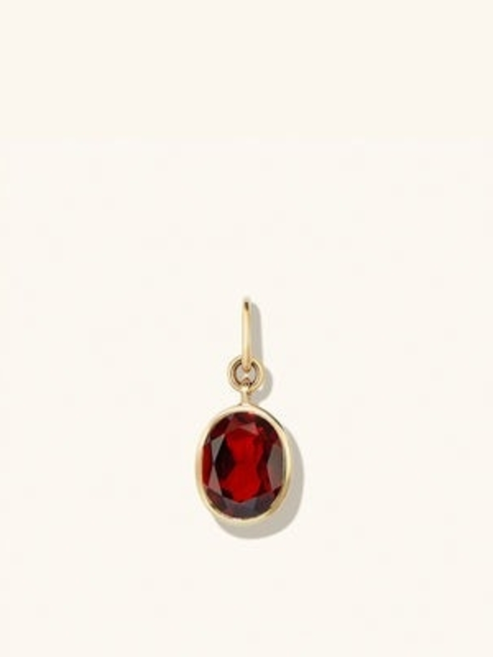 Mejuri 14k Gold Garnet Heirloom Pendant